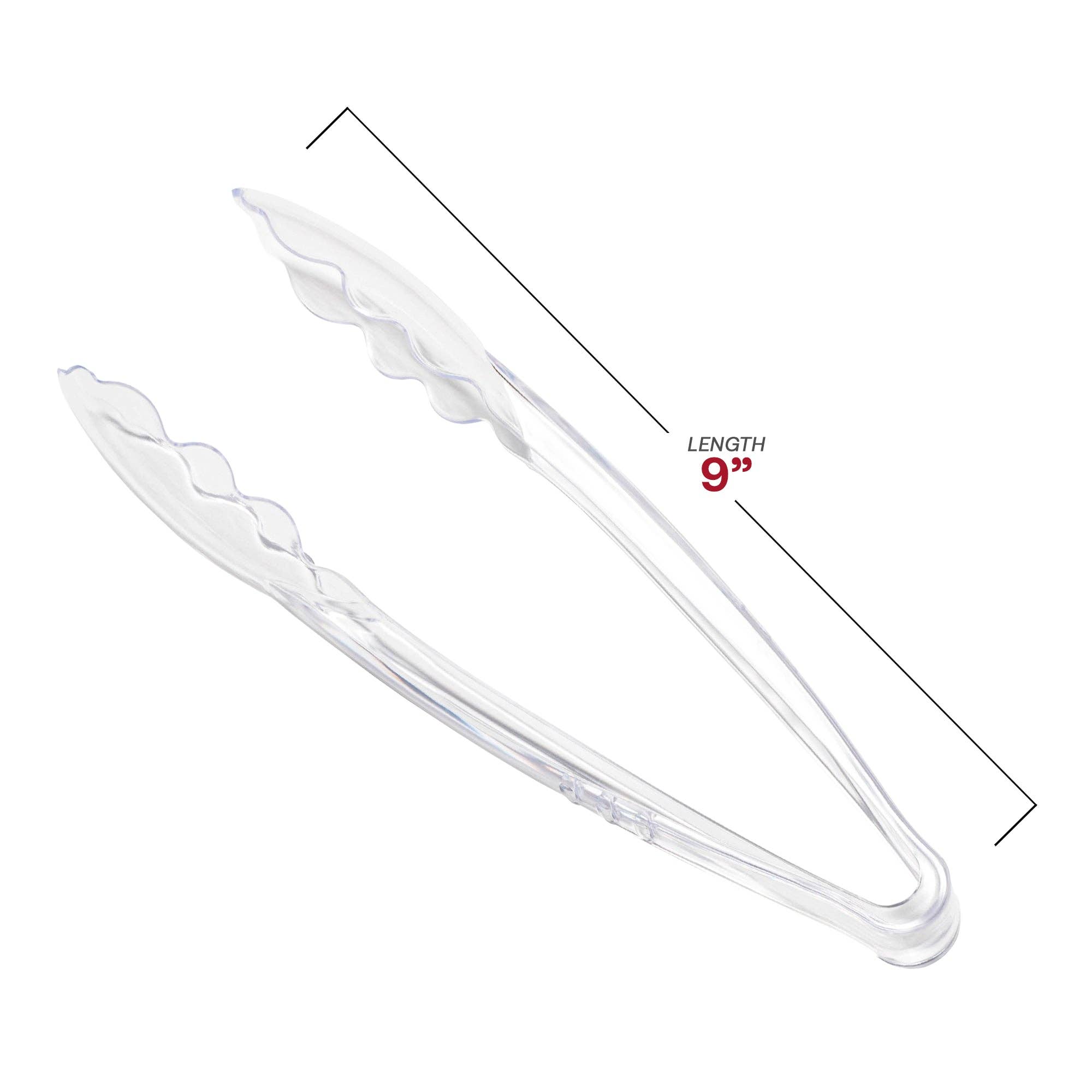 Smarty had a Party - Wholesale Disposable Servingware - 9" Clear Disposable Plastic Serving Tong - 1 pc1