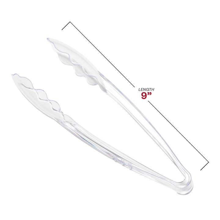 Smarty had a Party - Wholesale Disposable Servingware - 9" Clear Disposable Plastic Serving Tong - 1 pc1