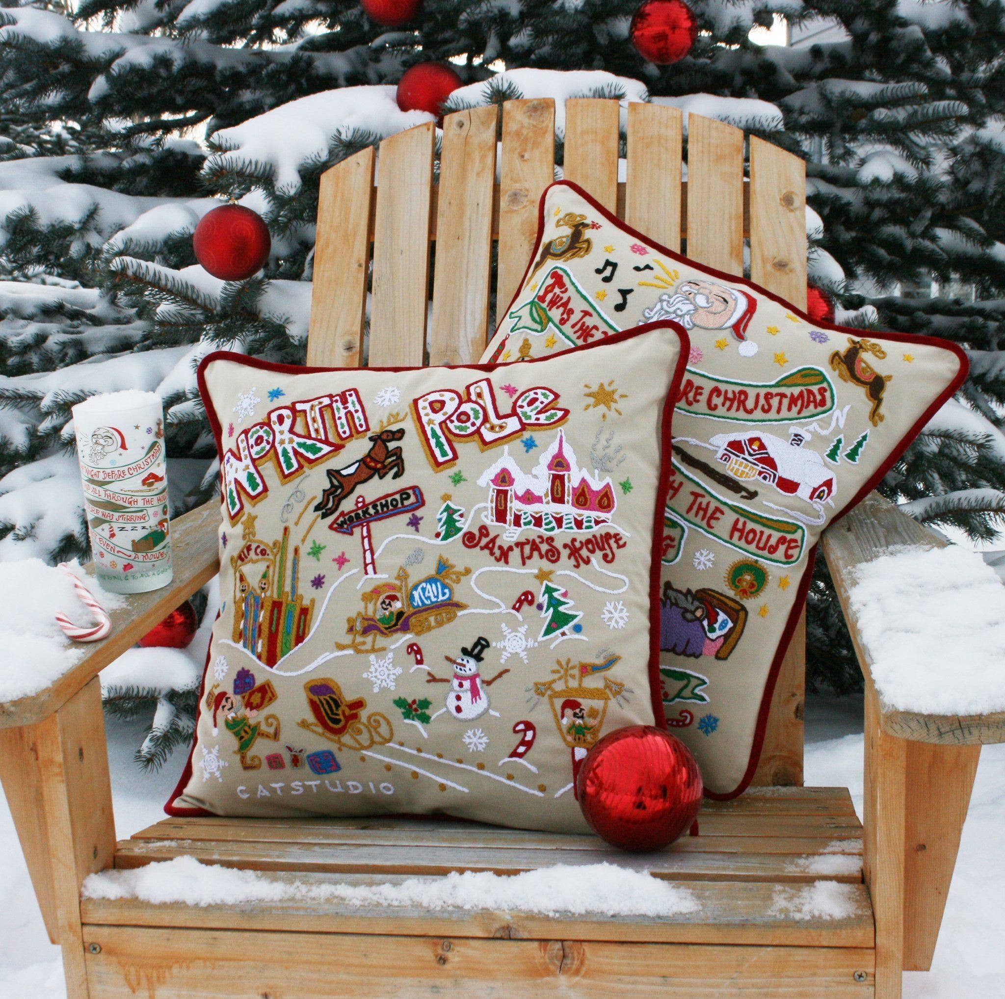 catstudio - Wholesale Throw/Decorative Pillow - Night Before Christmas Hand-Embroidered Pillow3