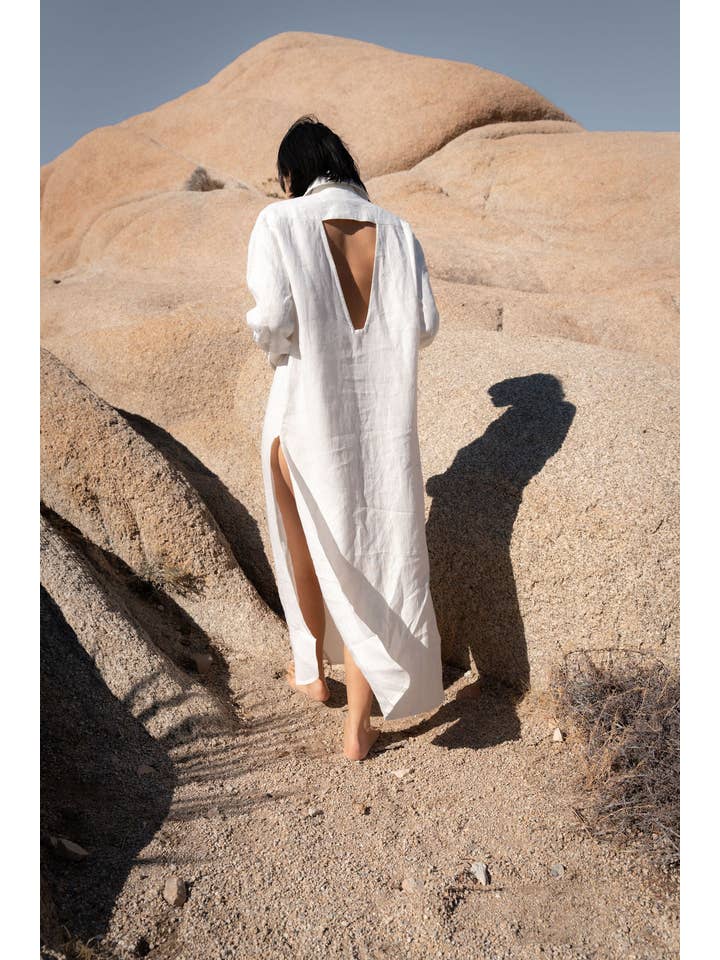 A Perfect Nomad - Wholesale Dress - Women's - evolve linen shirt dress