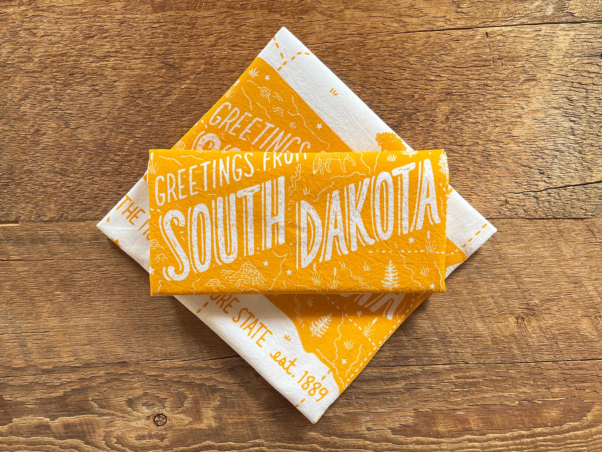 Noteworthy Paper & Press - Wholesale Tea Towel - South Dakota Tea Towel1