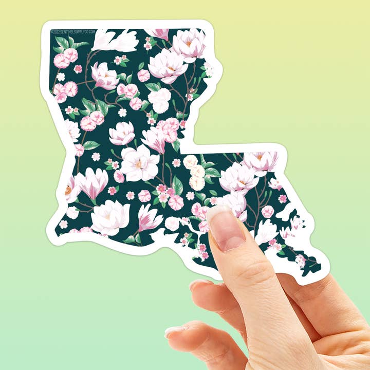 Sentinel Supply - Wholesale Sticker - Louisiana Magnolia Flower Sticker - Cute Southern Decals3