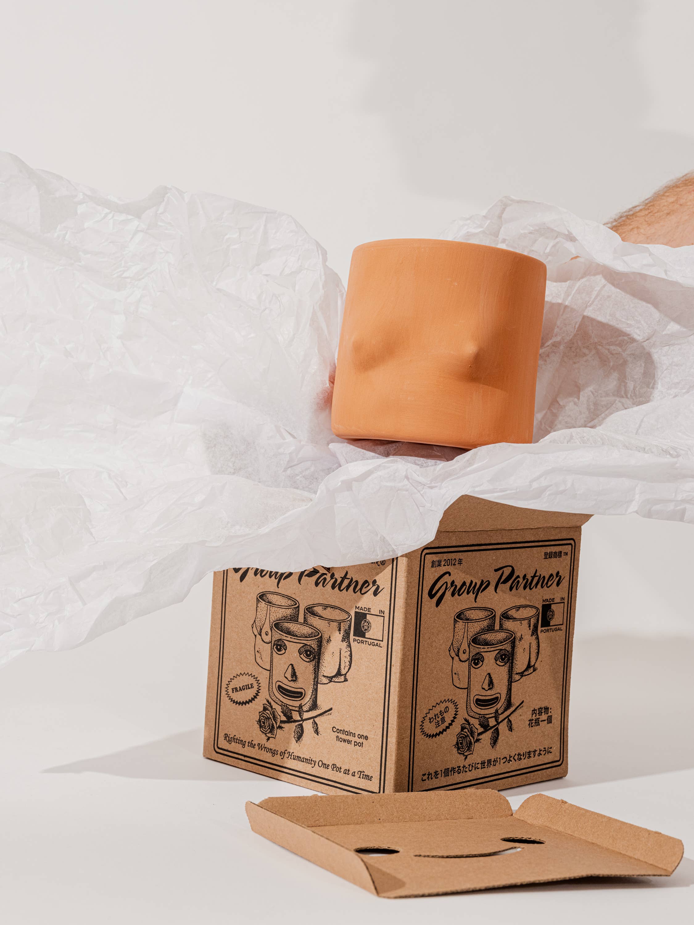 GROUPPARTNER - Wholesale Plant Pot - 8" Terra-Cotta boob pot (With Saucer)5