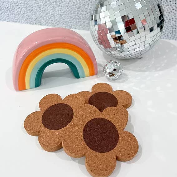 Electric Feels Company - Wholesale Coasters - Flower Coaster | Cork Coaster1
