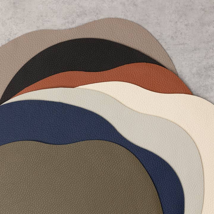 Leather placemat, coaster MILLSTONES for wholesale by NAMUOS