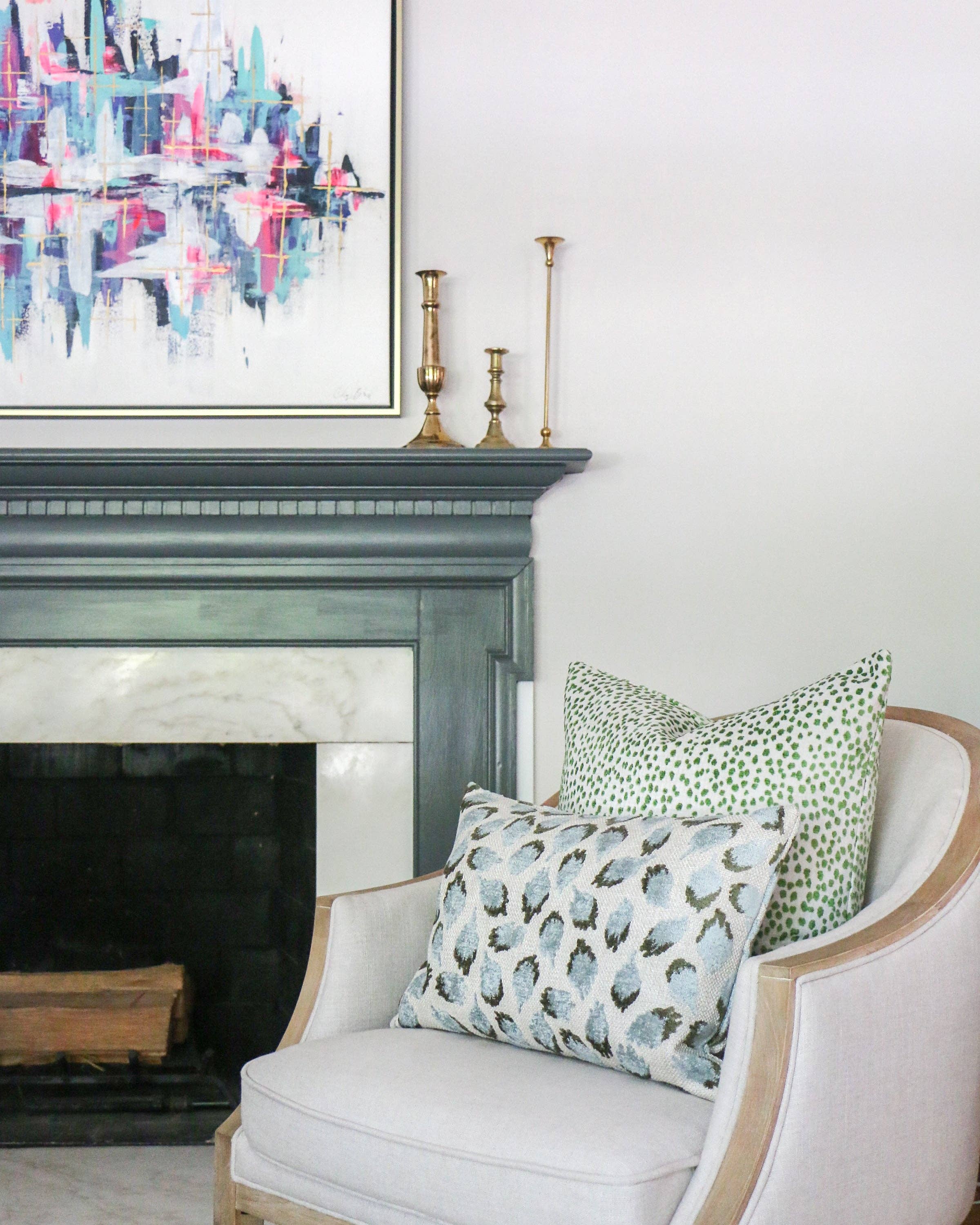 Lottie Mineral -Aqua & Green Spotted Cut Velvet Throw Pillow for wholesale on Faire10