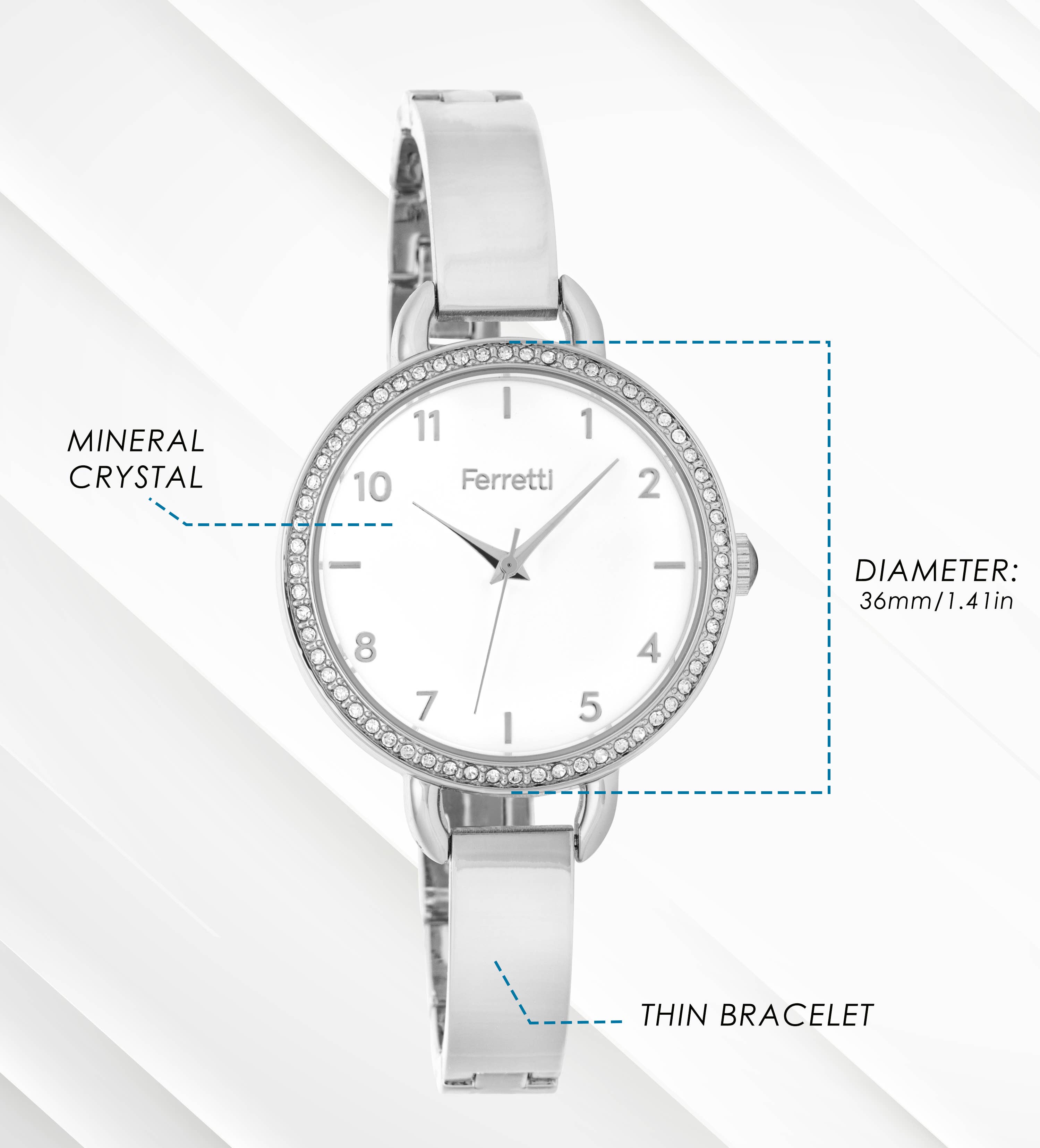 Marciano Watches – Großhandel Armbanduhr – Damen – Ferretti Damenuhr mit dünnem Armband und modischem Gehäuse | FT1724