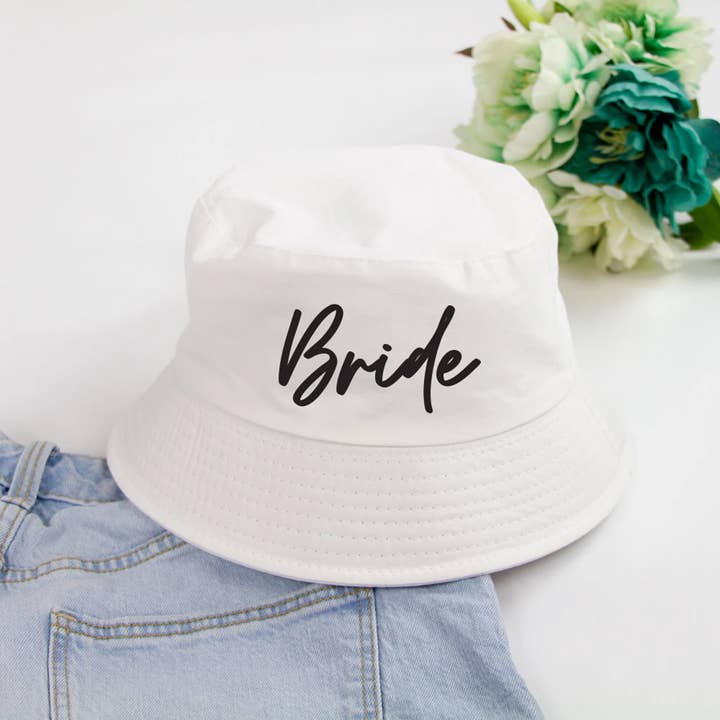 GiftsbyPR - Wholesale Bucket Hat - Women's - Good Vibes Bucket Hat, Bride Bucket Hat, Bridesmaid Bucket