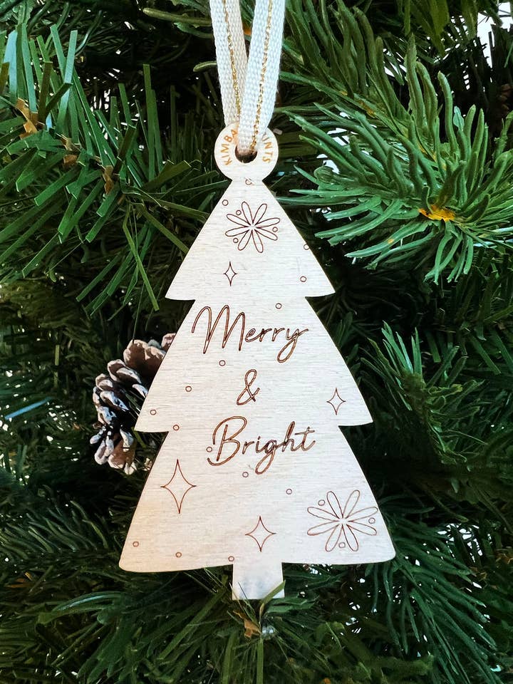 Adorno de árbol de Navidad alegre y brillante para venta al por mayor de Kimball Prints