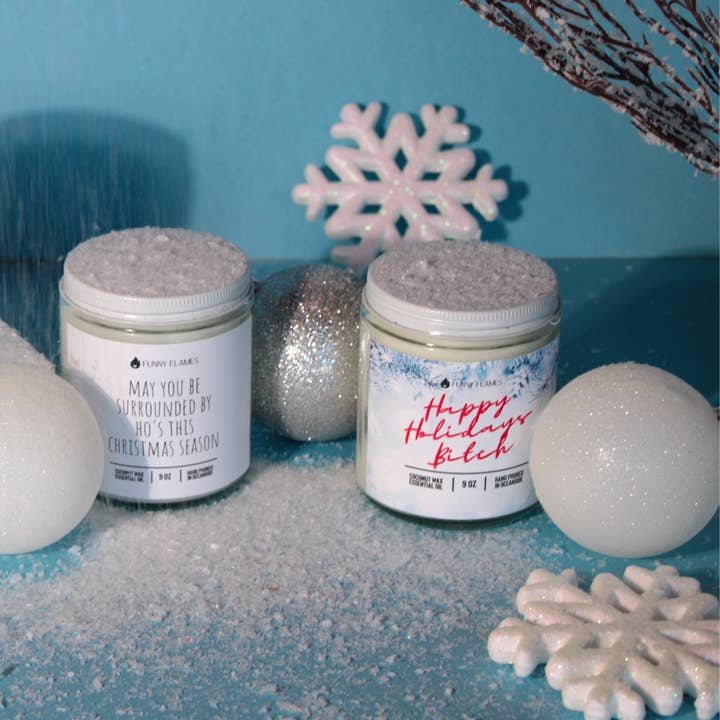 Funny Flames Candle Co - Les Creme - Wholesale Jar/Filled Candle - Holiday 2025 Best Sellers Collection 9oz Candles108