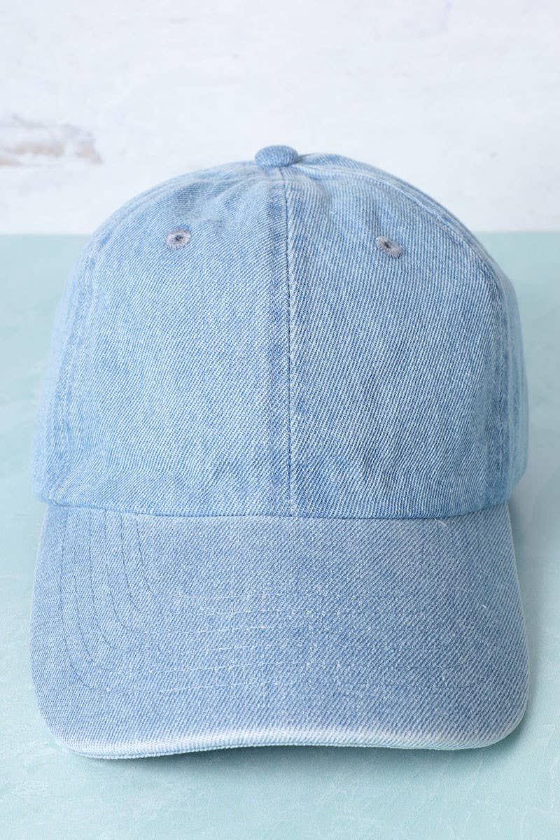 Fashion City - Vente Casquette de baseball – unisexe - Casquette dad hat en denim uni3