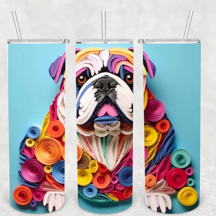 Bulldog Tumbler for wholesale by The Potted Oasis