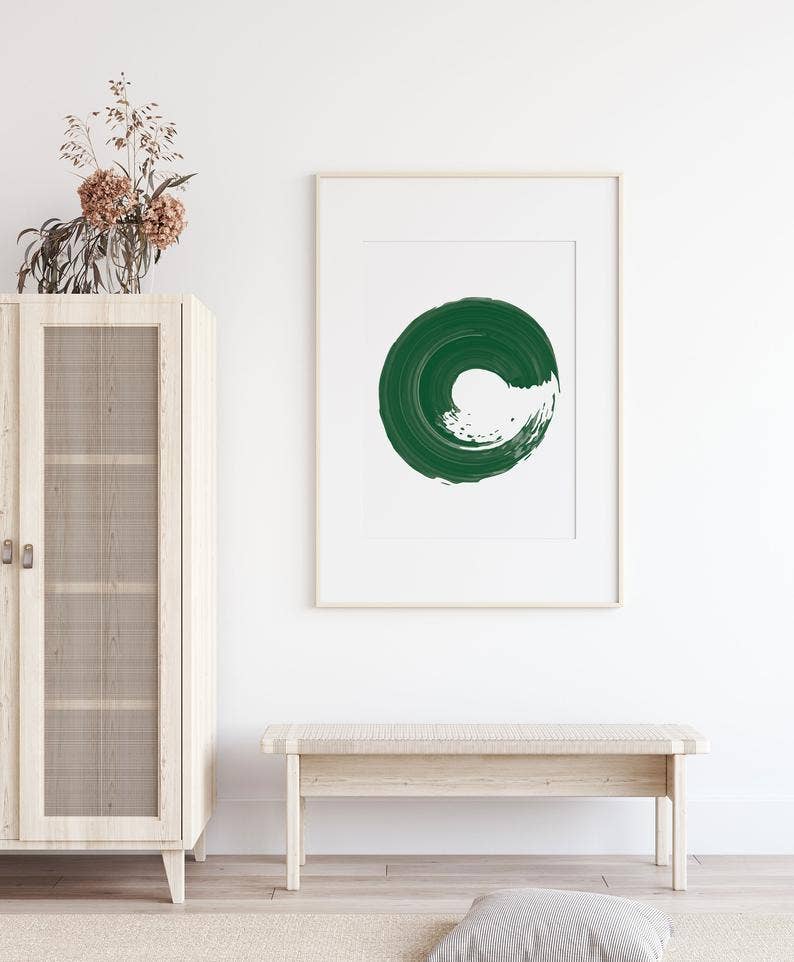 Sara Cristina Design - Wholesale Art Print - Dark Green Wave5