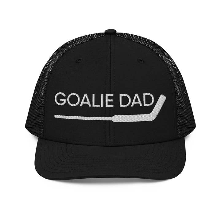 Casquette de gardien de but de hockey Dad Trucker pour la vente par Celly Threads Hockey