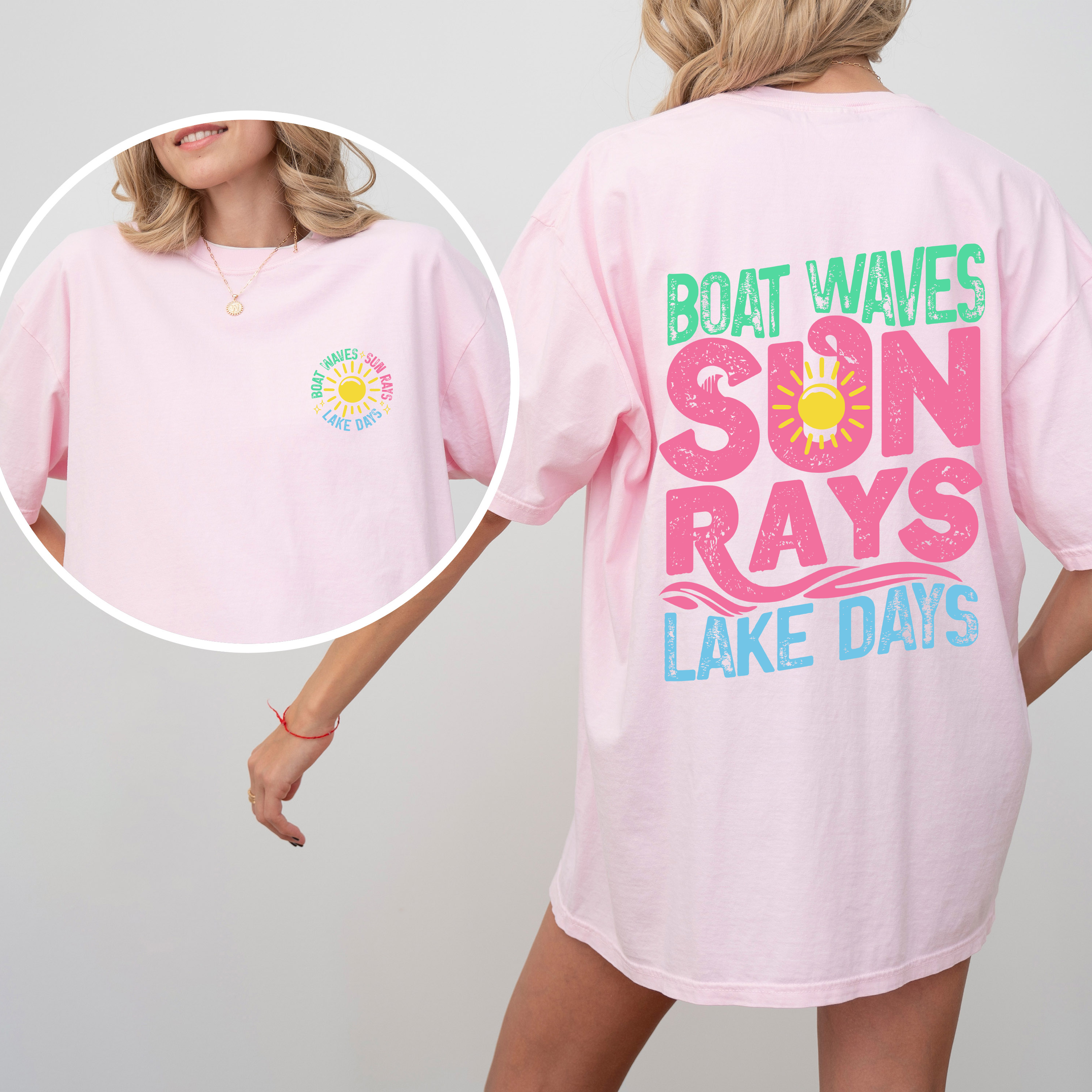 Refinery Number One LLC - Wholesale T-Shirt (Graphic) - Unisex - Lake Bum, Sun Rays, Lake Days Boat, Summer T-Shirt3