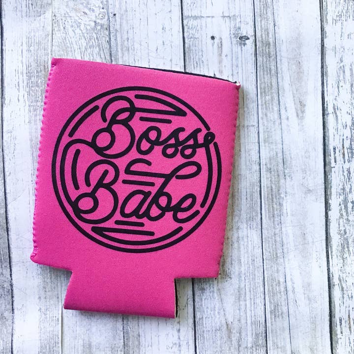 The Good Teacher Co - Wholesale Drink Huggers & Koozies - Boss Babe Can Cooler