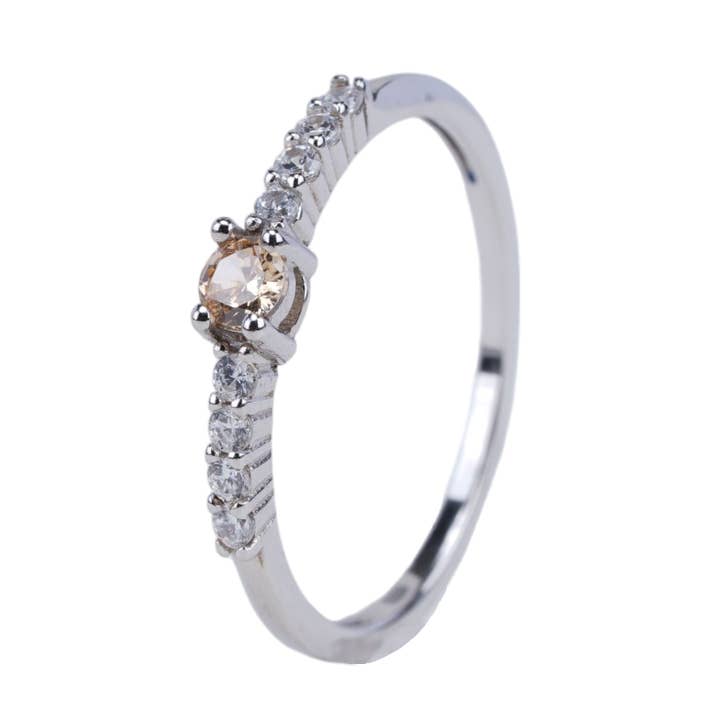 November Birthstone Ring - Citrine for wholesale by 925 STERLING