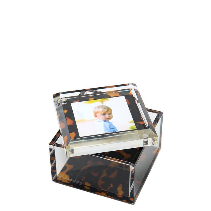 Tara Wilson Designs - Wholesale Picture Frame - PHOTO BOX - 4" x 4" - TORTOISE1
