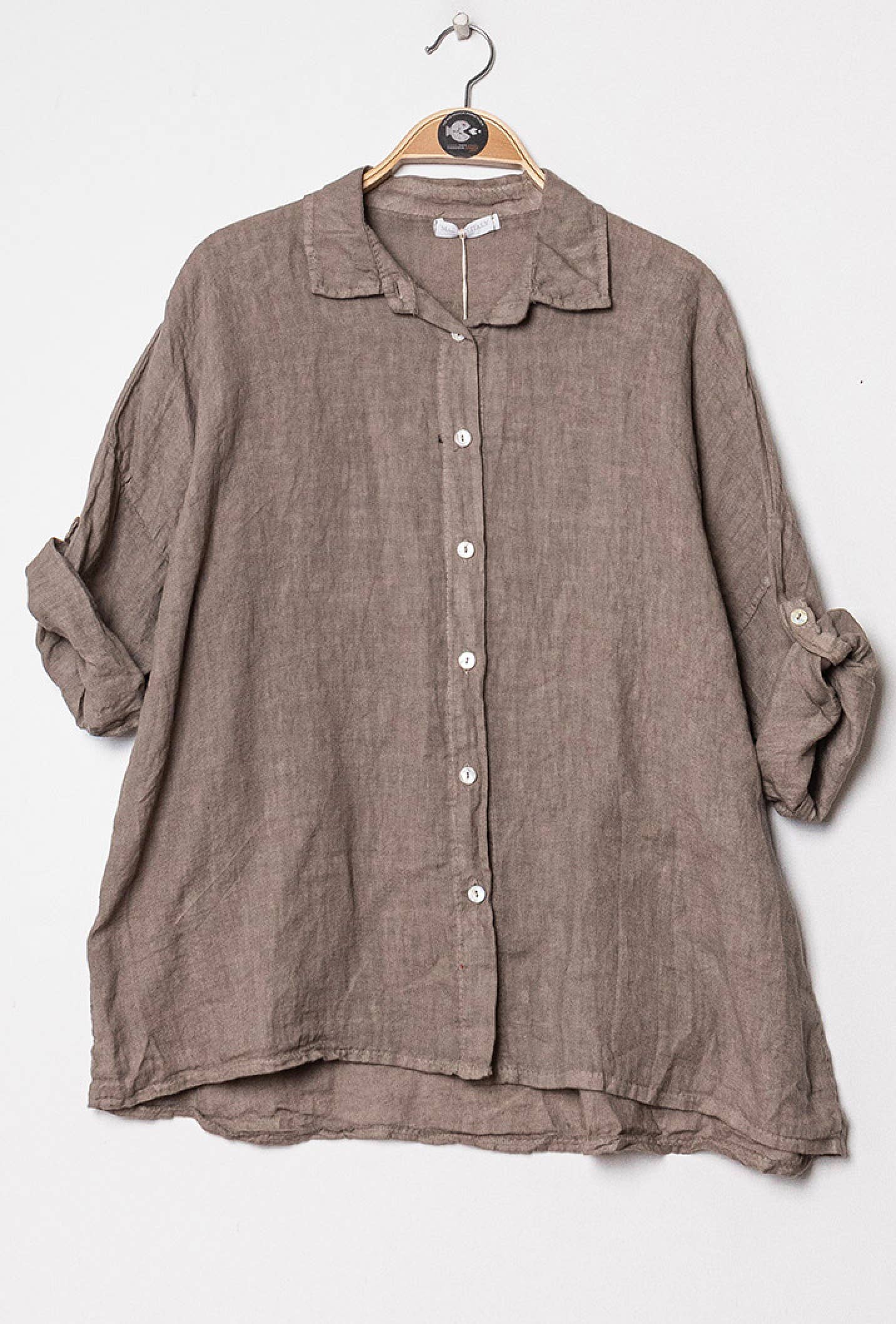 Happy look - Wholesale Button Down Shirt - Women's - Loose linen shirt 8