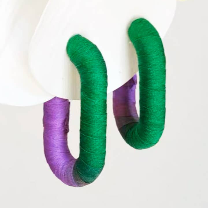 Statement Dangle Earrings Designer Handmade Silk - London for wholesale by Aprilis Creations