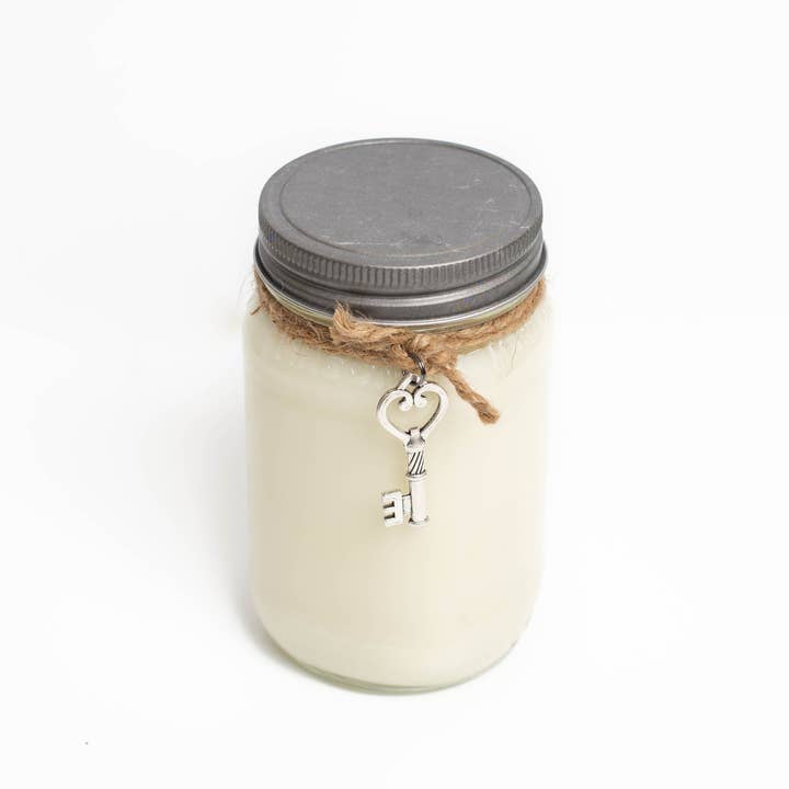 Sweet Wick Candle Company - Wholesale Jar/filled candle - Mason Jar Candle with Key Charm