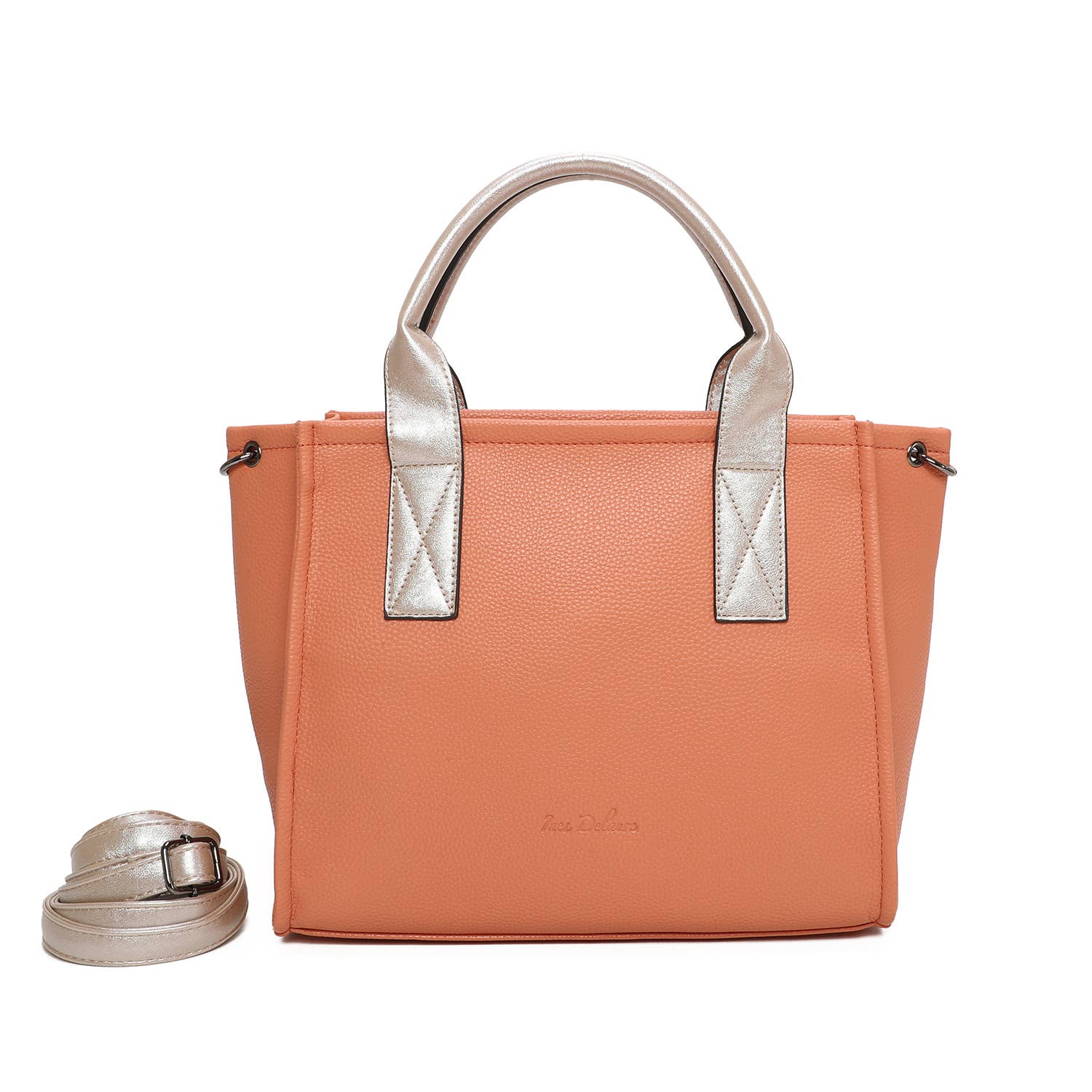 INES DELAURE – wholesale Bärkasse - Dam – Tvåfärgade tygväskor0