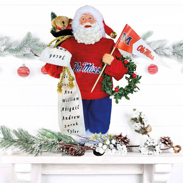 Santa’s Workshop Inc. - Wholesale Christmas Decoration - 12" Ole Miss Proud Santa3