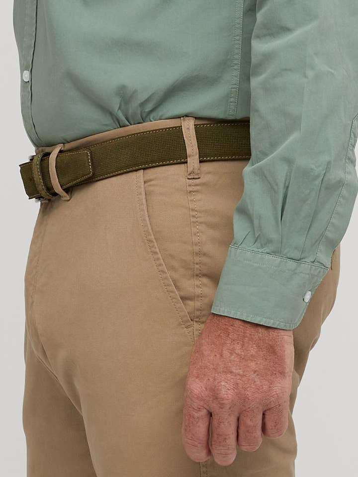 Camel Bomuldsbukser for engroshandel hos John Tweed Tailored