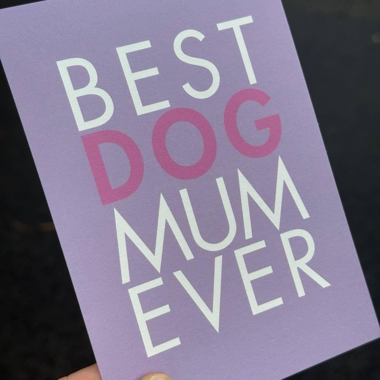 LOLLYPOPARTSTUDIO – Engroshandel Hverdagshilsen kort – Kort « Bedste Hundemor Nogensinde »4