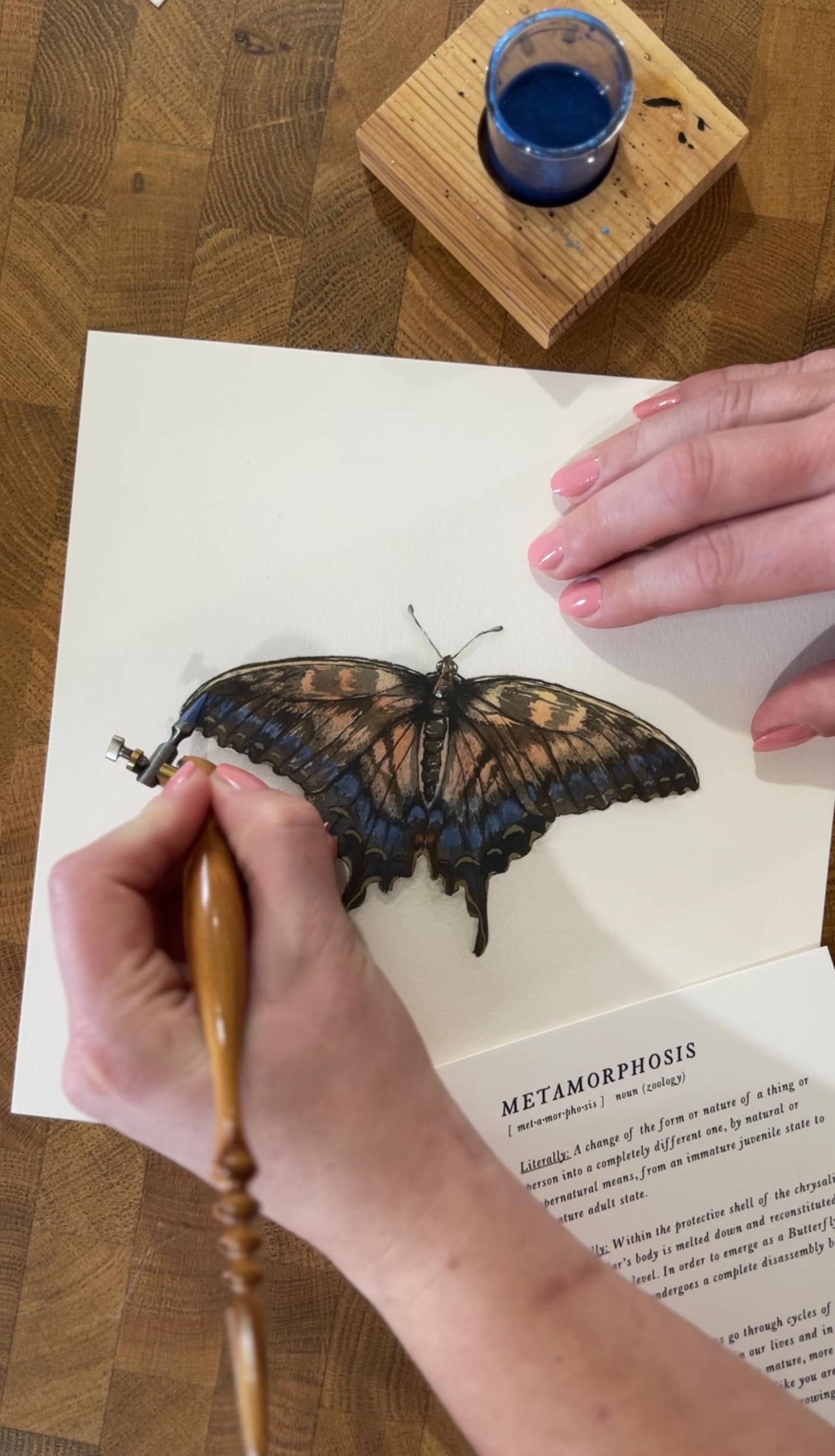 Ciarra Claire - Wholesale Art Print - *Hand Embellished* Swallowtail Butterfly Fine Art Print4