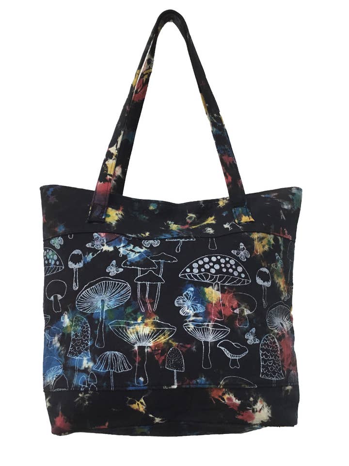 Hippie-Tragetasche mit Pilzmuster in Batik-Optik für den Großhandel von The Collection Royal / Royal Handicrafts