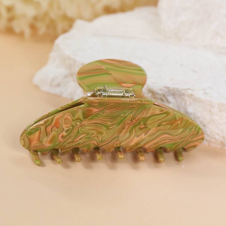 Pinza de pelo en forma de garra clásica biodegradable con patrón Ella Pattern para venta al por mayor de Talis Collection