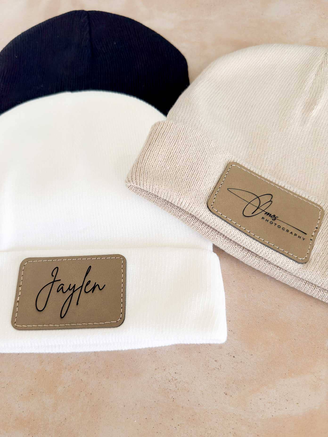 Kreadiv Gifts - Wholesale Beanie - Women's - Beanie | Personalized Leather Patch1