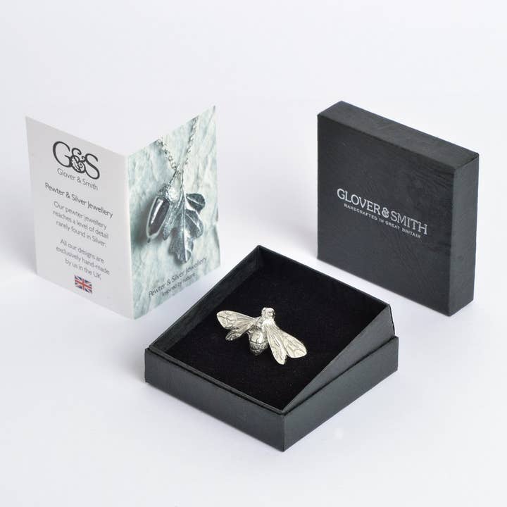 Glover & Smith - Wholesale Brooch - Bee Brooch, English Pewter Bumble Bee Gifts