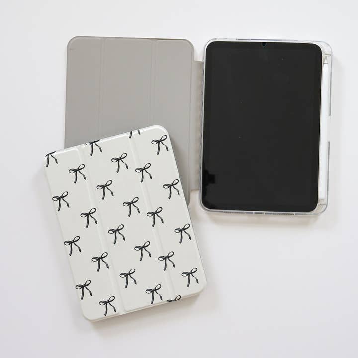 Frederick Family Co. - Wholesale Laptop/Tablet Case - Unisex - Slim Protective iPad Mini Case: Fits iPad Mini 6th & 7th Gen, with Pencil Holder, Clear Back Trifold Cover and Magnetic Stand3