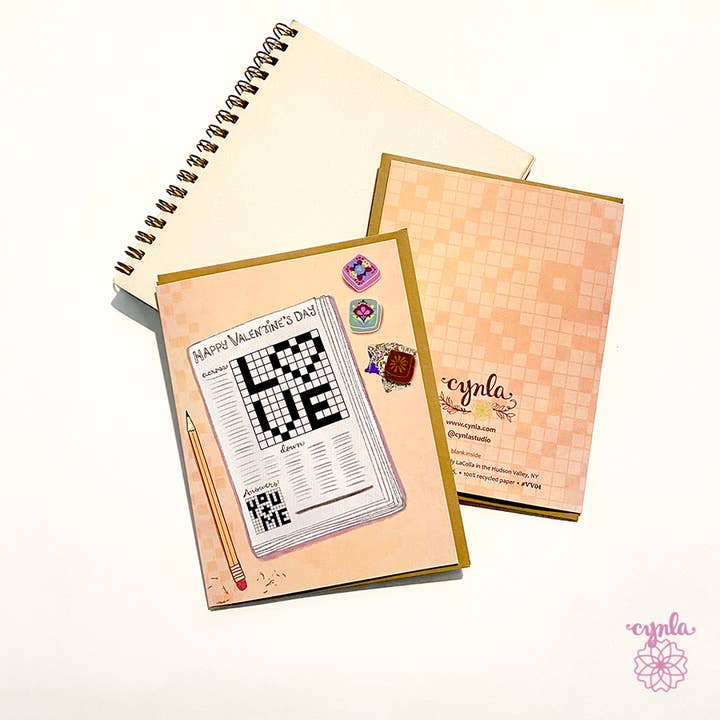 Cynla - Wholesale Valentine's Day Card - Valentine crossword puzzle card- love greeting card