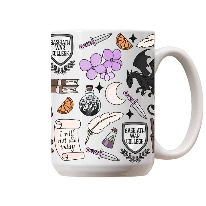 Mug en céramique inspiré par Fourth Wing pour la vente par Nearly June Design Co