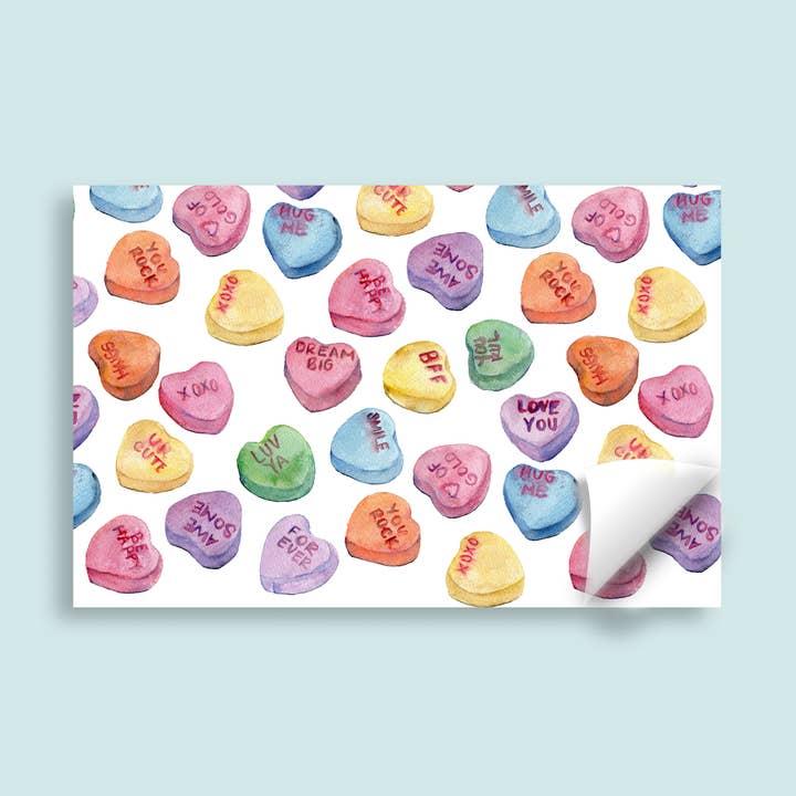 Tischset Conversation Heart für den Großhandel von Grace Langdon Art