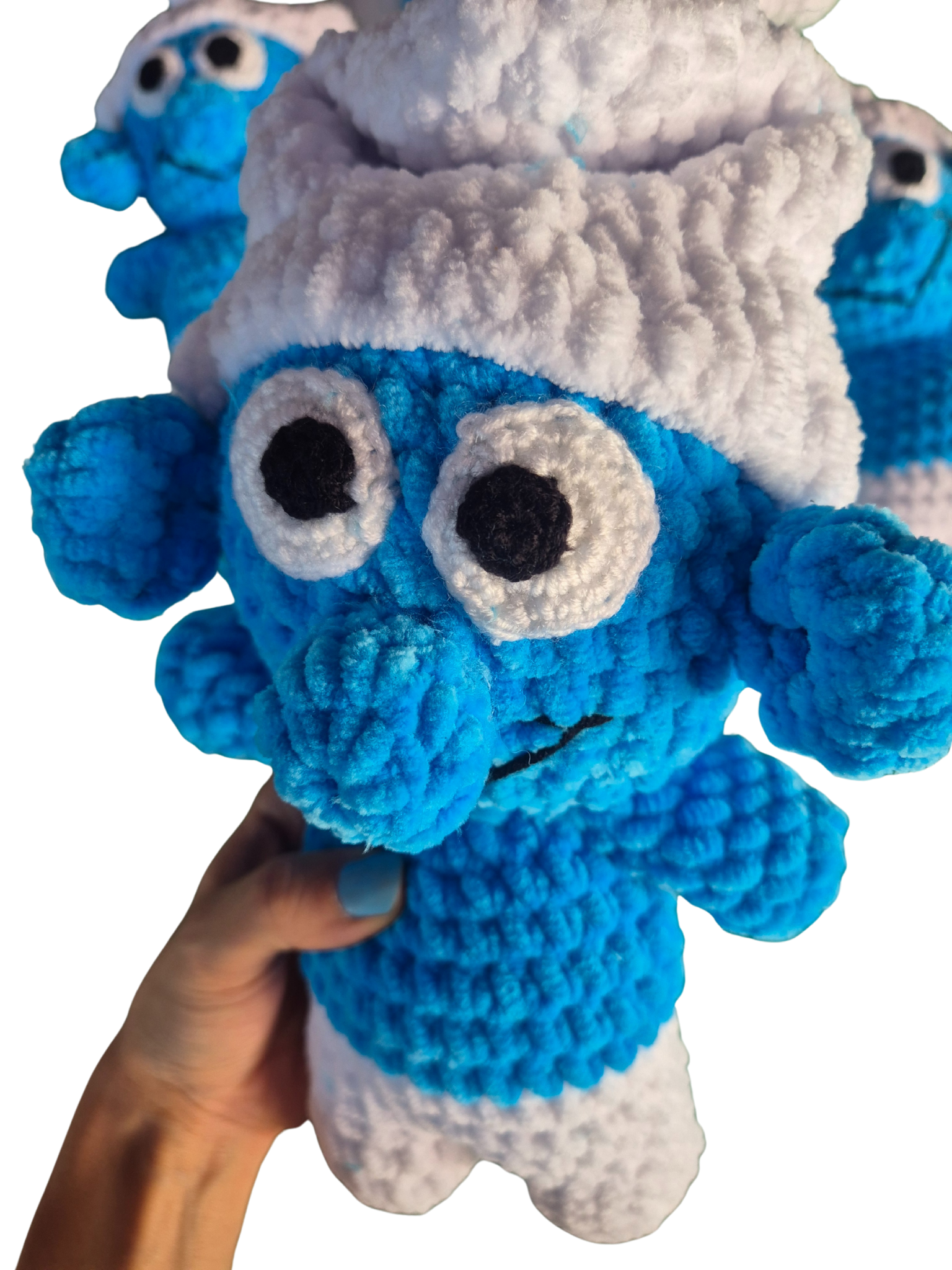 despinacrafting - Wholesale Stuffed/Plush Toy - Kids & Baby - Velvet Crochet Smurf Plush | Handmade | 25 cm7