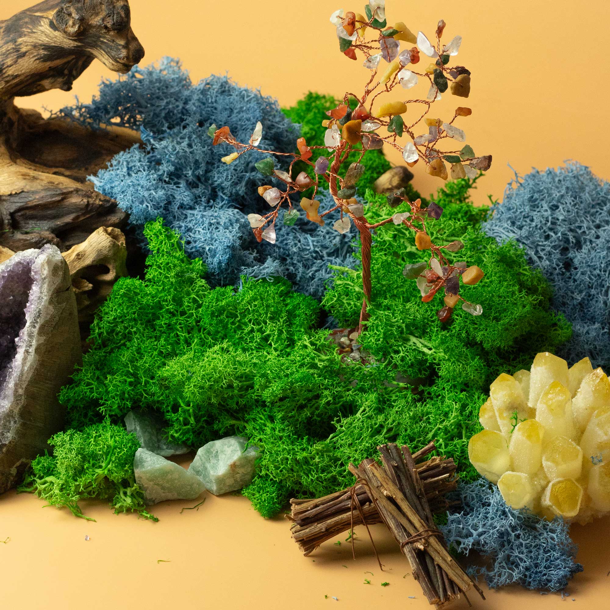 AW Artisan – wholesale Levande växt – Renlav för dekoration - ljusgrön - (ca 500 g)1