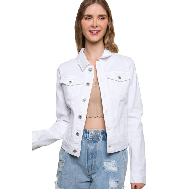 Stilren och Stretchig Kort Jeansjacka för wholesale av Apolline