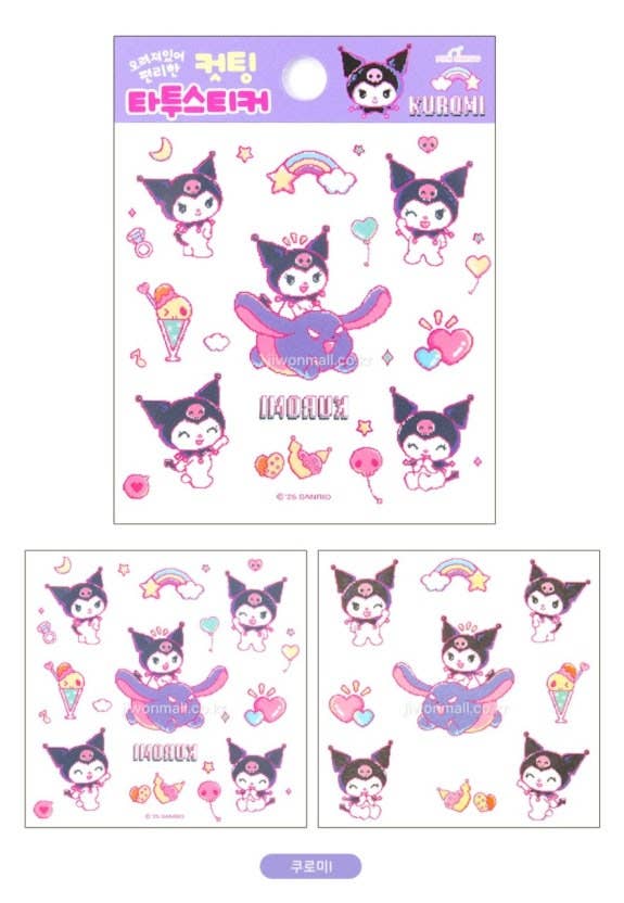 K-Wonderland - Wholesale Sticker - Sanrio Die-Cut Tattoo Stickers – Assorted Characters12