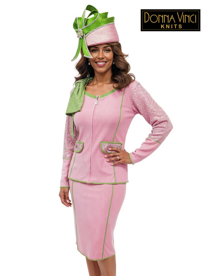 Donna Vinci KNITS, Style 13461 - 2pc. Jacket & Skirt Set for wholesale by Donna Vinci
