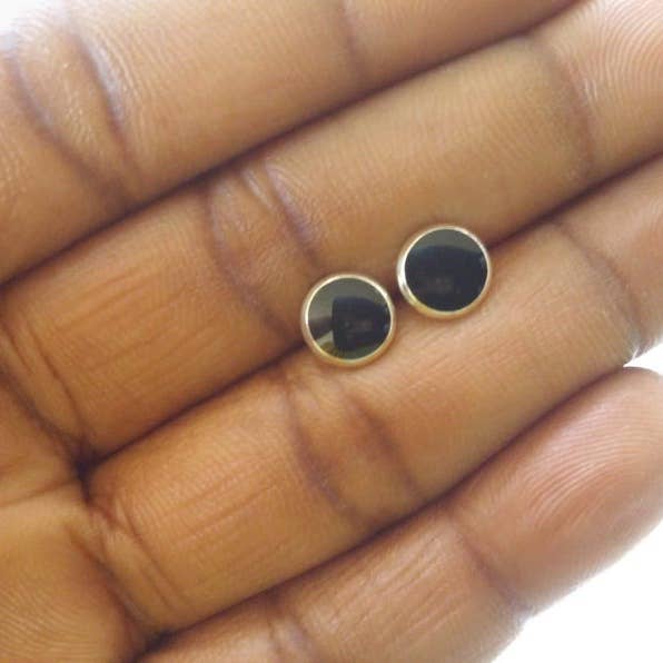 Holey Moley Accessories - Vente Clous d'oreille - Petits clous noirs et argentés3