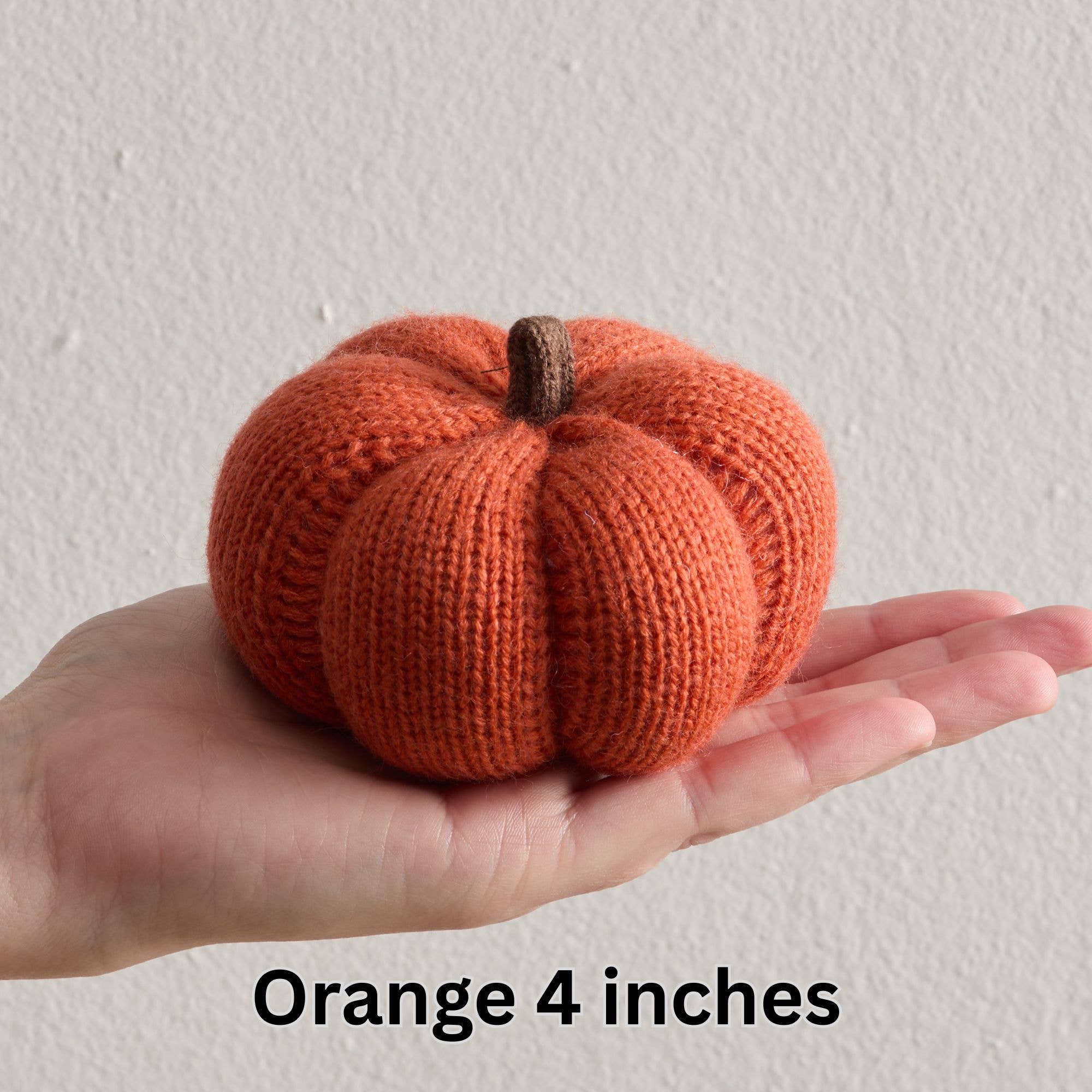 Your Heart's Content - Wholesale Decorative Tabletop Object - Cozy Pumpkins, Variegated Knit Yarn Colors, Handcrafted Gift24