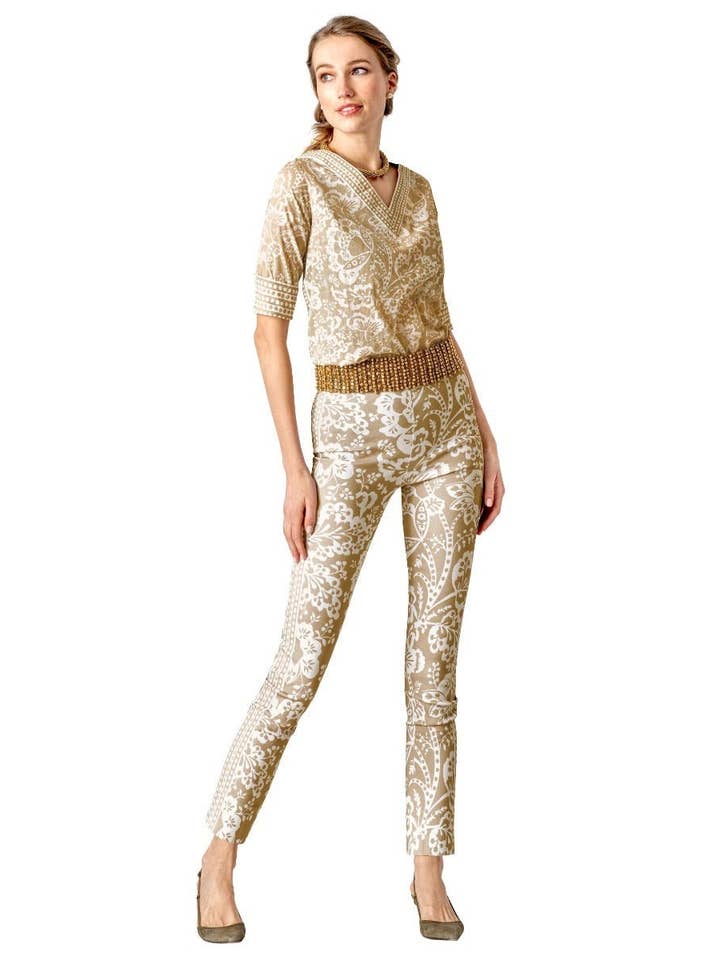 Gretchen Scott LLC - Wholesale Blouse - Women's - Let It Flow Top - Flora14