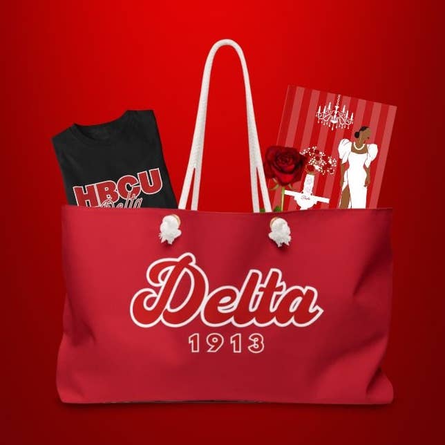 Delta Sigma Theta Sorority Inspired Custom Weekender Bag for wholesale by OFC Tees & Gifts