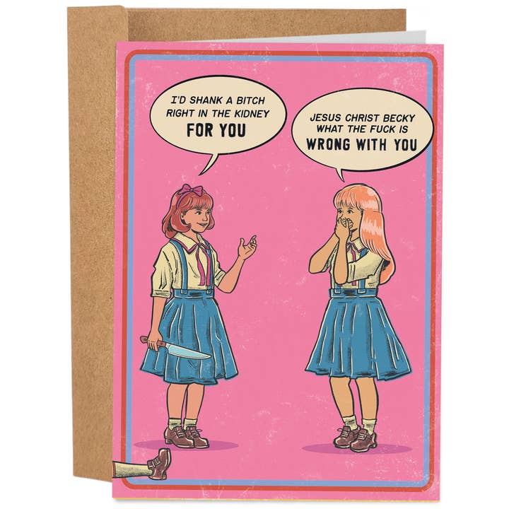 Shank A Bitch - 70's Vintage - Funny Birthday Card for wholesale by Sleazy Greetings