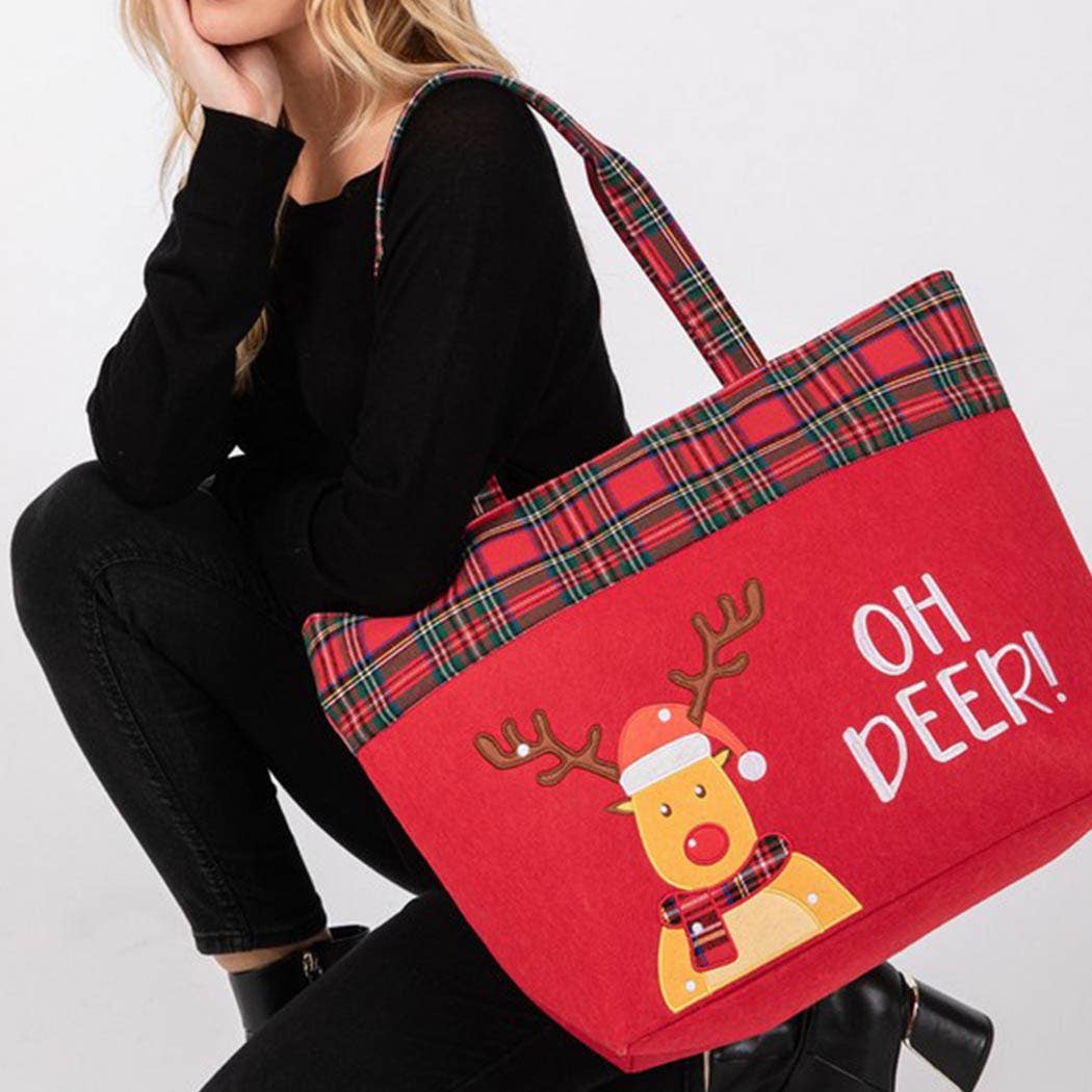 RD Sac fourre-tout de Noël Oh Deer Letter Reindeer en vente sur Faire5