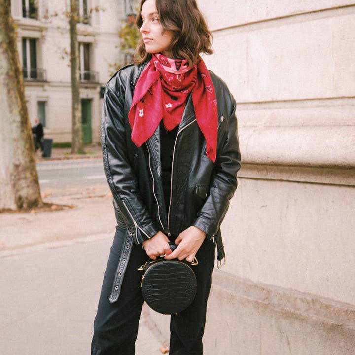 Indira Red Cashmere Scarf for wholesale on Faire11